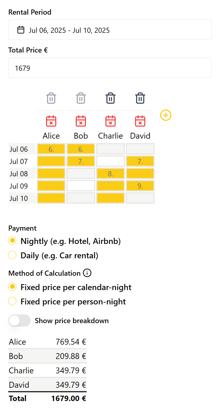 Split Rent